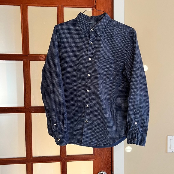 American Eagle Button Down - Navy with White Dots - Picture 1 of 6
